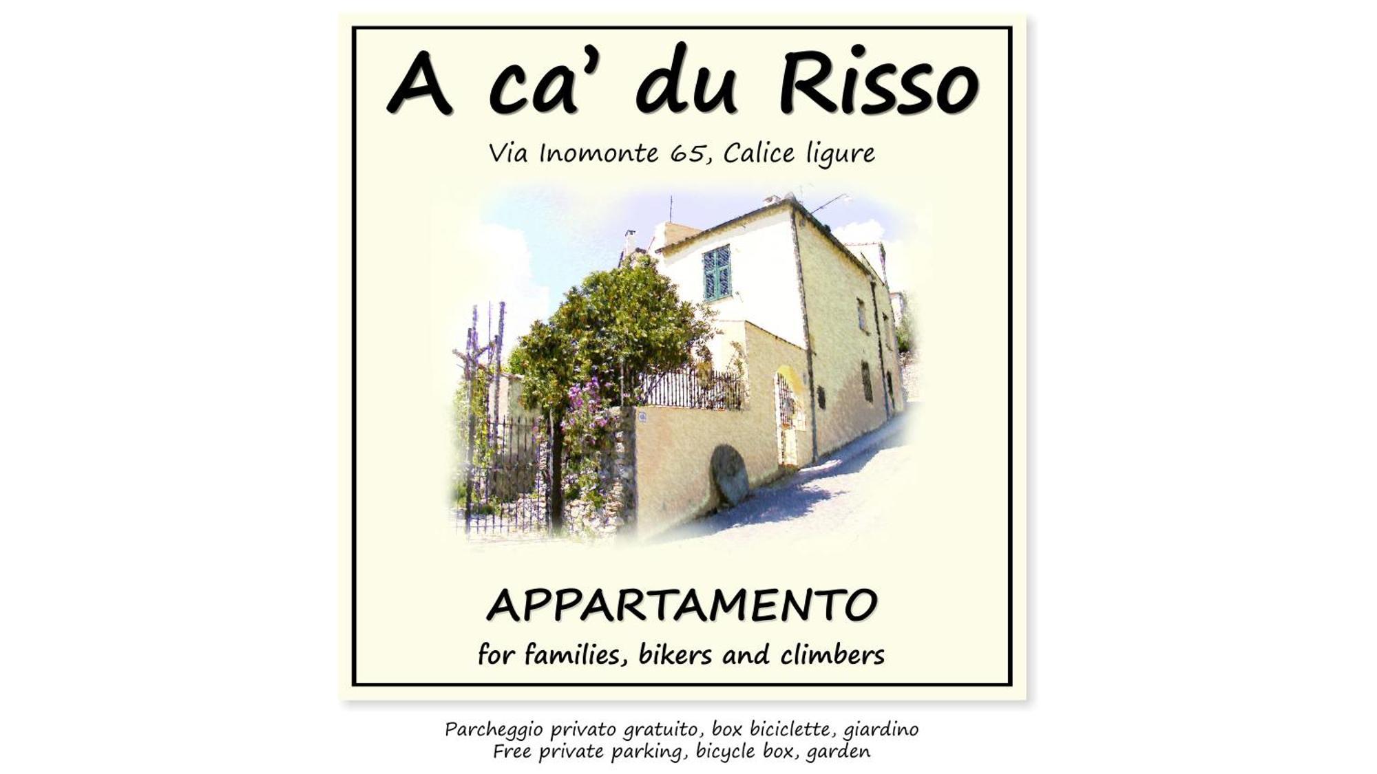 A Ca' Du Risso - Appartamento - Sea & Outdoor For Families, Bikers And Climbers Calice Ligure Екстериор снимка